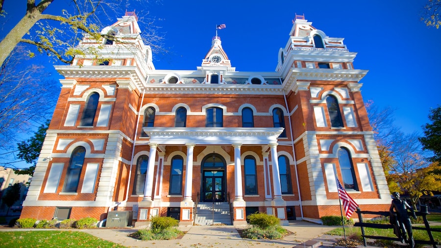 Illinois que incluye patrimonio de arquitectura, un edificio administrativo y elementos del patrimonio