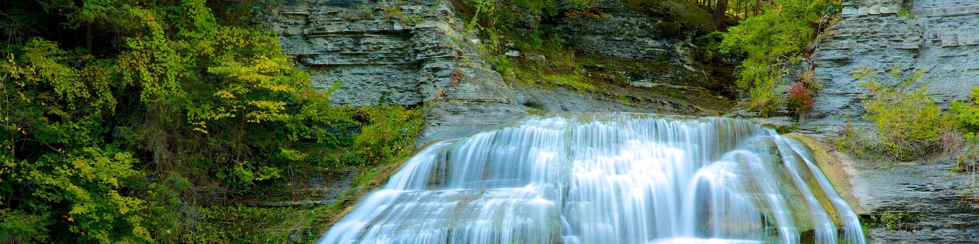 Robert H. Treman State Park which includes a waterfall