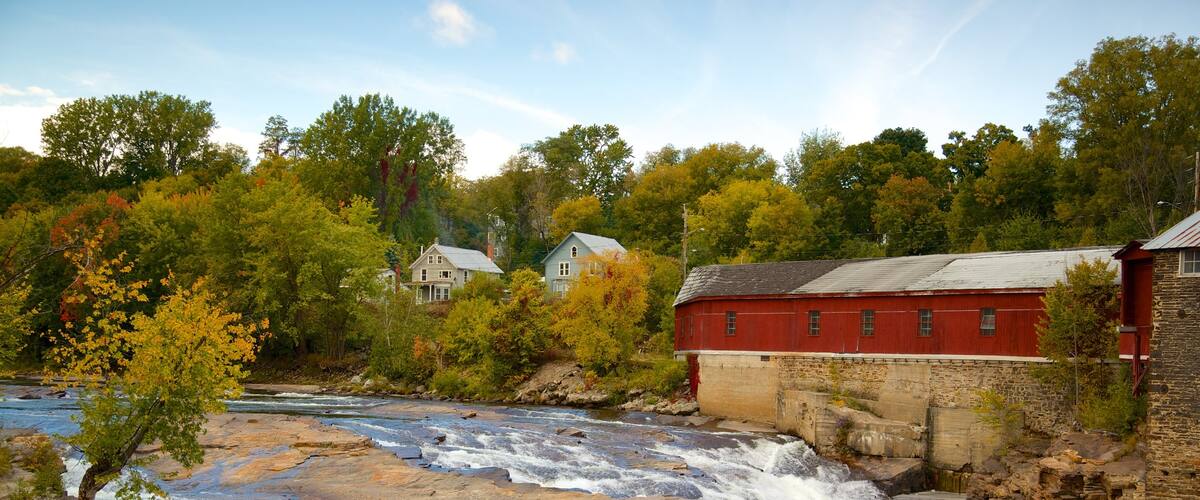 Keeseville featuring a river or creek