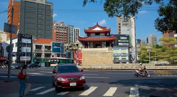 East Gate showing a city