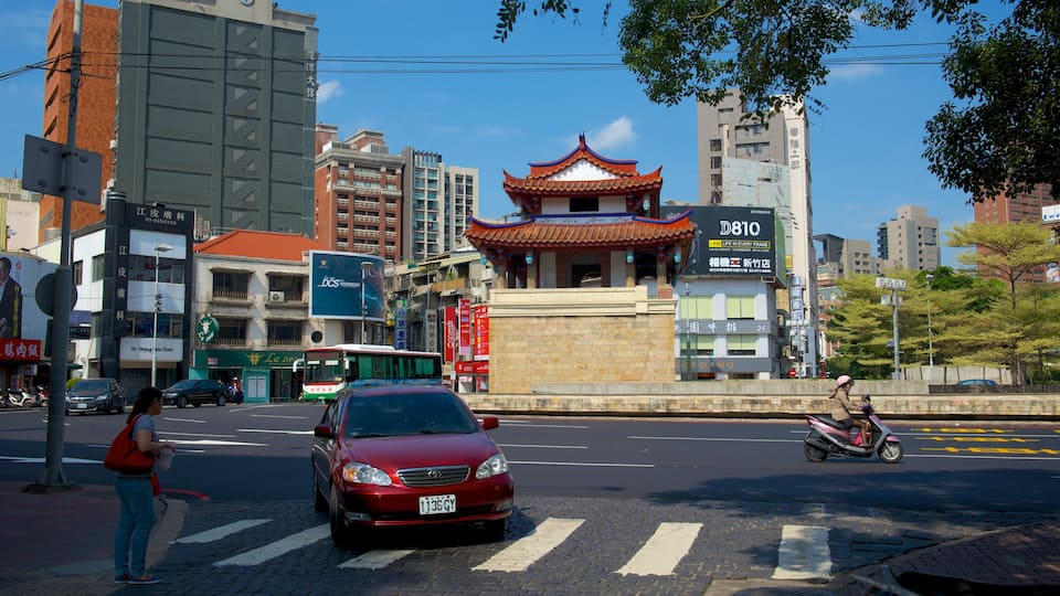 East Gate showing a city