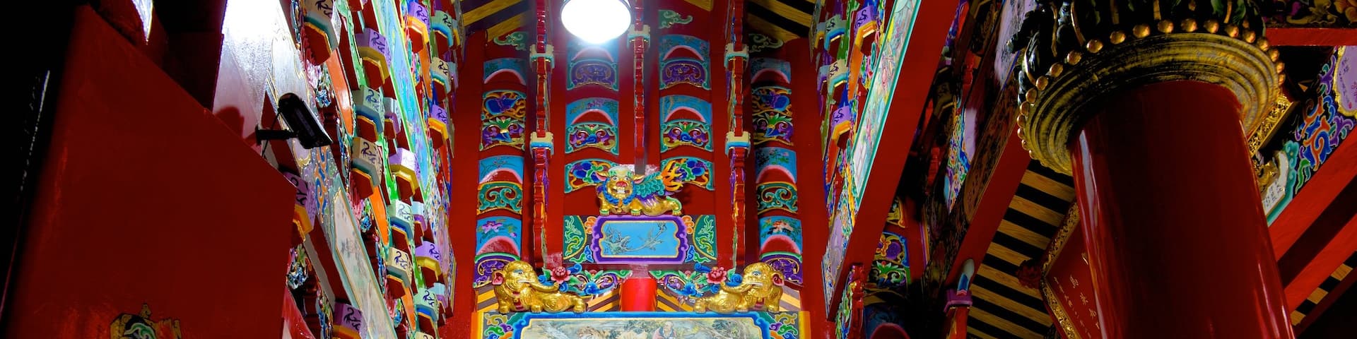 Dianji Temple featuring a temple or place of worship and heritage elements