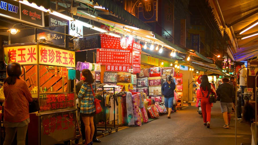 Taoyuan County which includes a city, night scenes and markets