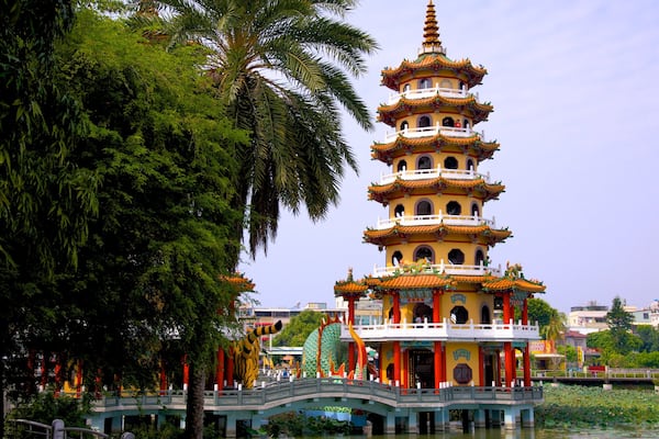 Dragon Tiger Tower featuring a temple or place of worship