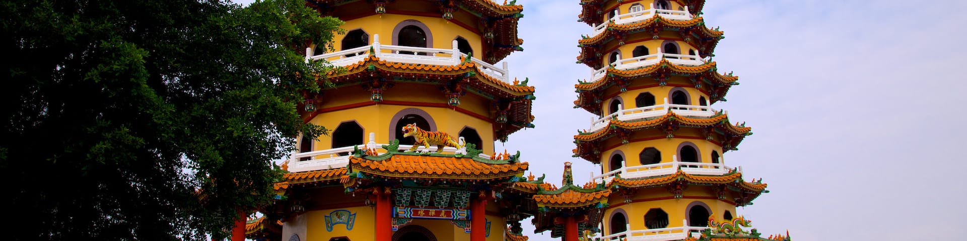 Dragon Tiger Tower featuring a temple or place of worship