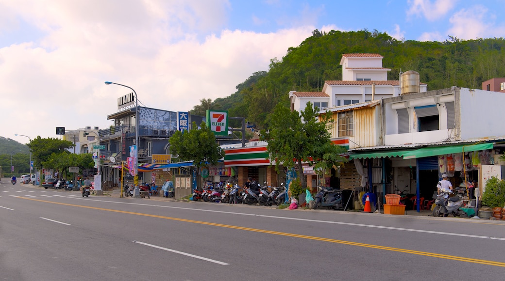 Nan Wan Beach showing a city