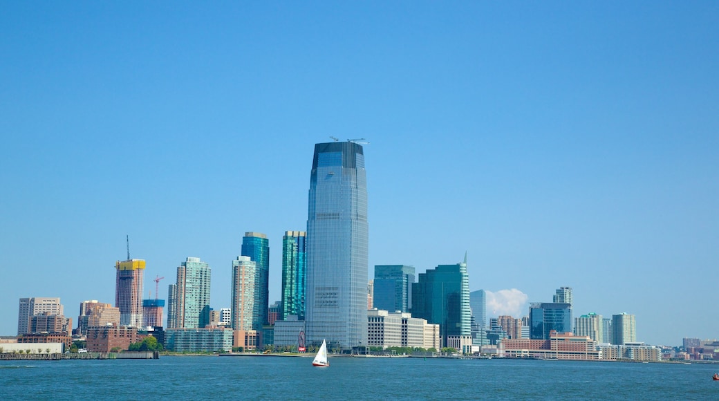 New Jersey showing a high-rise building, general coastal views and a city