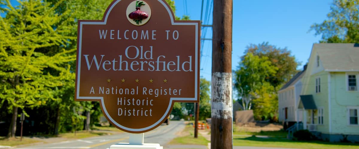 Wethersfield showing signage