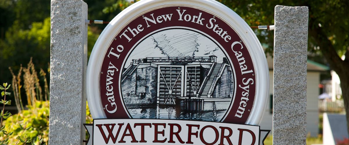 Waterford which includes signage