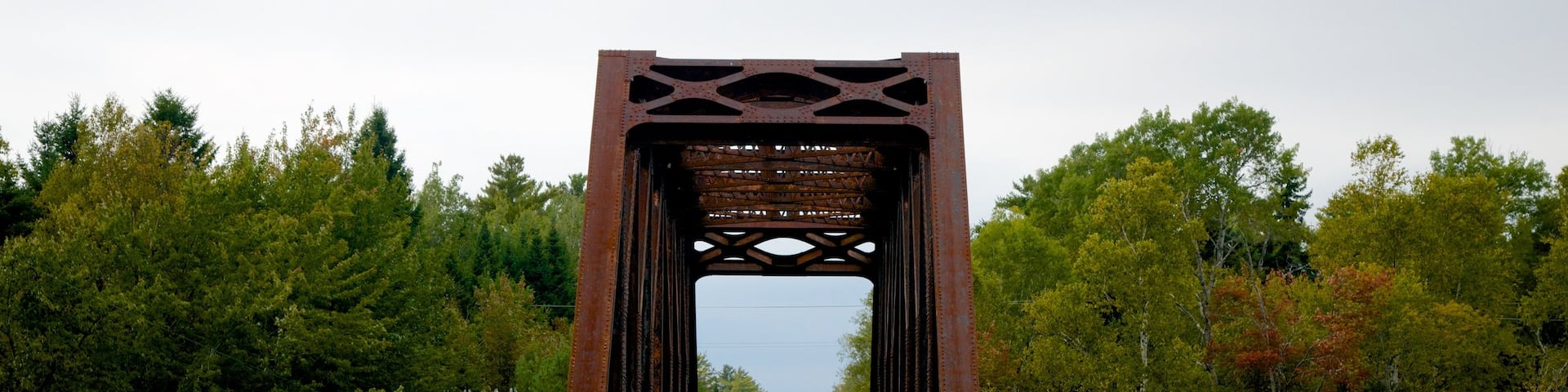 Greenville featuring railway items and a bridge