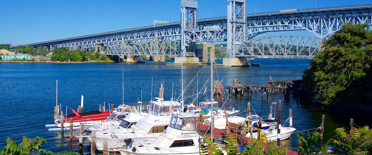 Groton showing a river or creek and a bridge