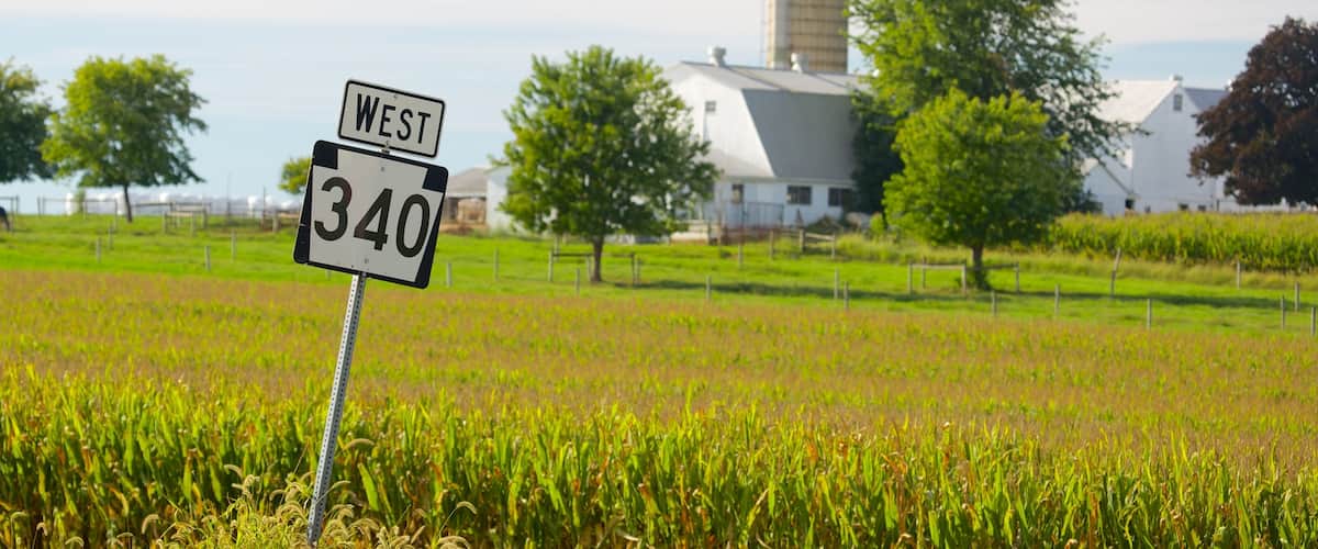 Intercourse showing farmland