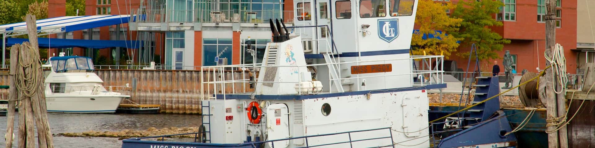 Lake Champlain Ferry featuring a ferry and a lake or waterhole