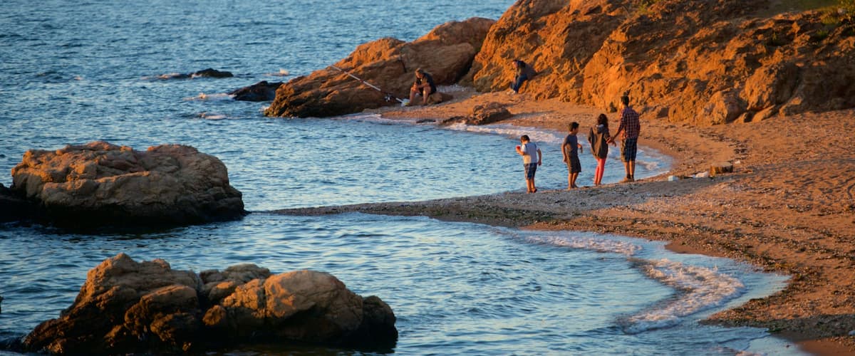Lighthouse Point Park which includes a sandy beach