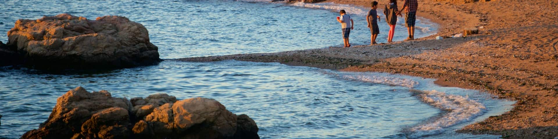 Lighthouse Point Park which includes a sandy beach