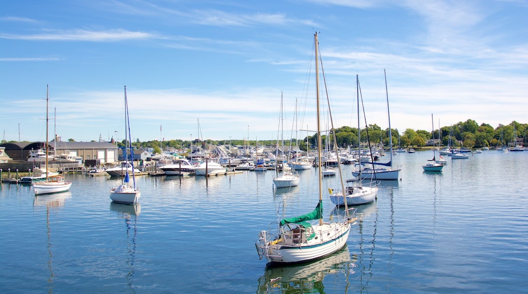 Rhode Island showing boating and a marina