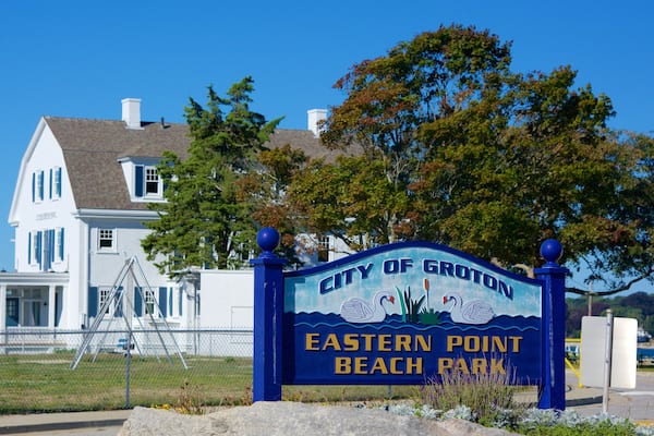 Strand von Eastern Point das einen Beschilderung