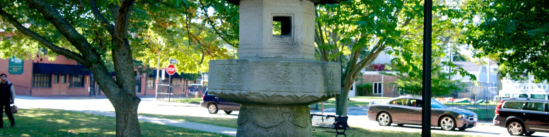 Touro Park which includes a monument