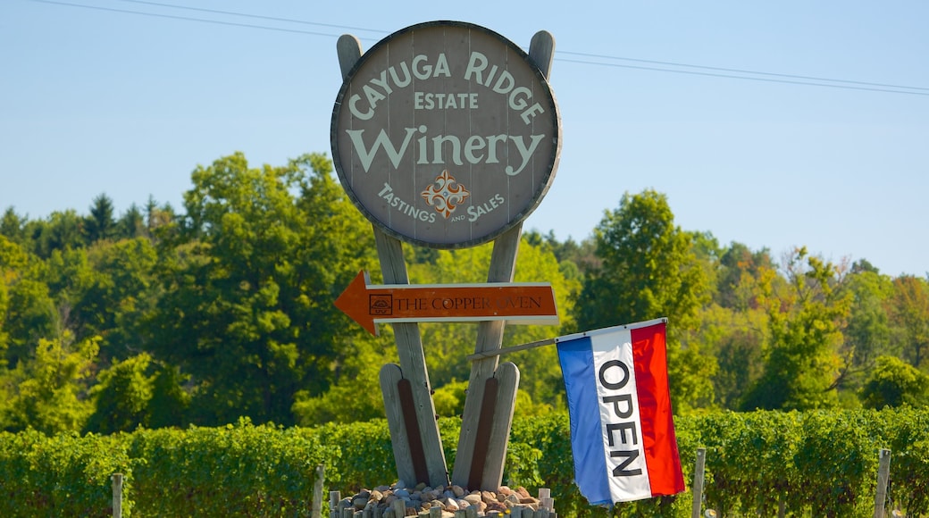 Seneca Falls showing signage