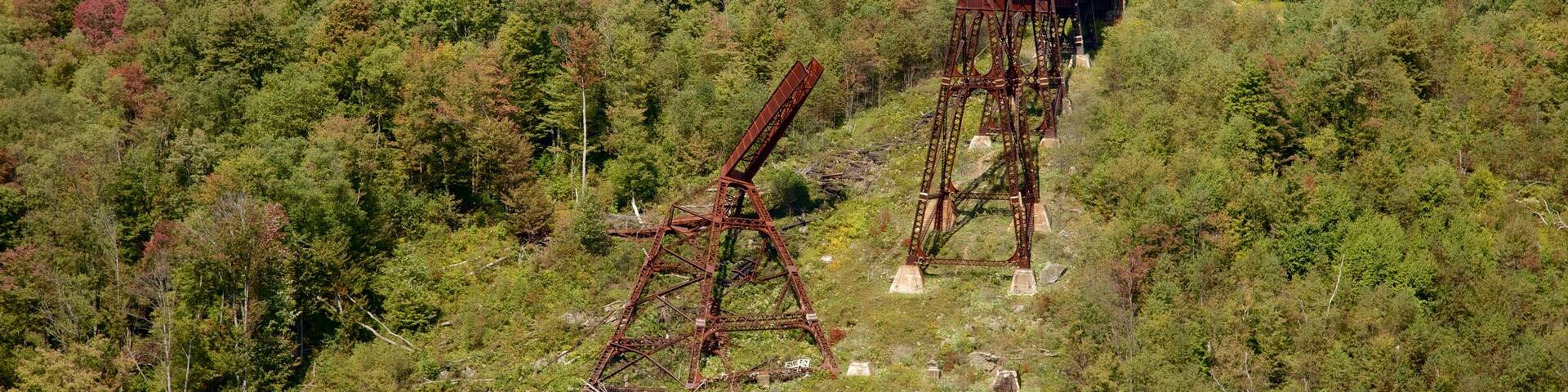 Erie showing heritage elements, forest scenes and building ruins