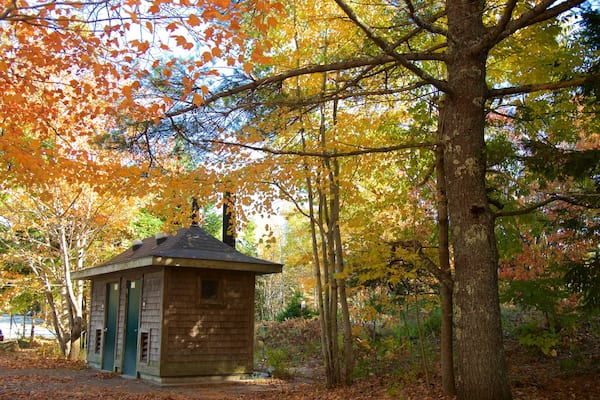 Bar Harbor mettant en vedette feuilles d\'automne