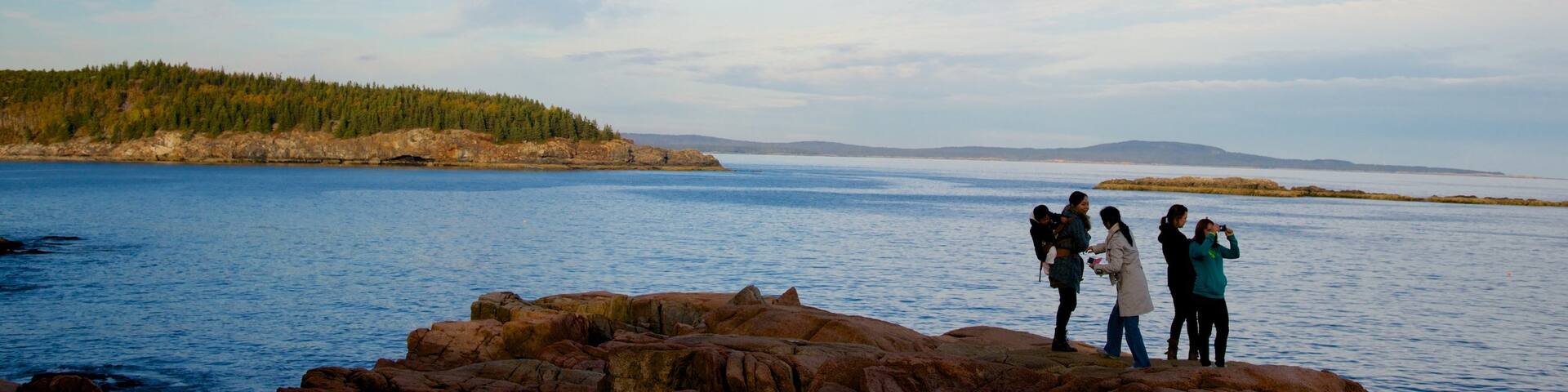 Bar Harbor featuring rocky coastline and landscape views