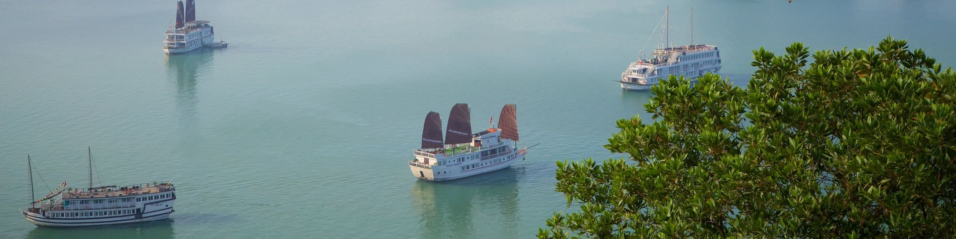 Halong Bay showing rugged coastline, general coastal views and cruising