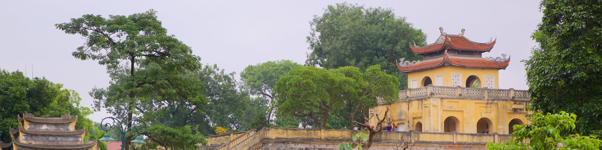 Hanoi Citadel featuring a park and a temple or place of worship