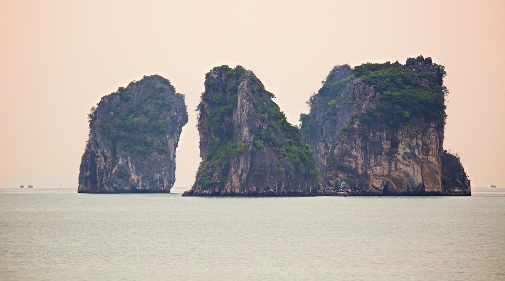 Halong Bay showing island views