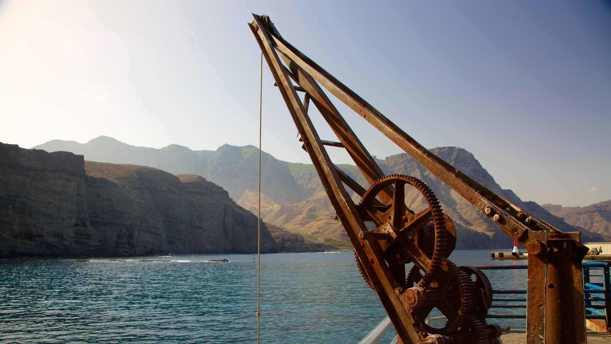 Agaete which includes general coastal views, boating and rugged coastline