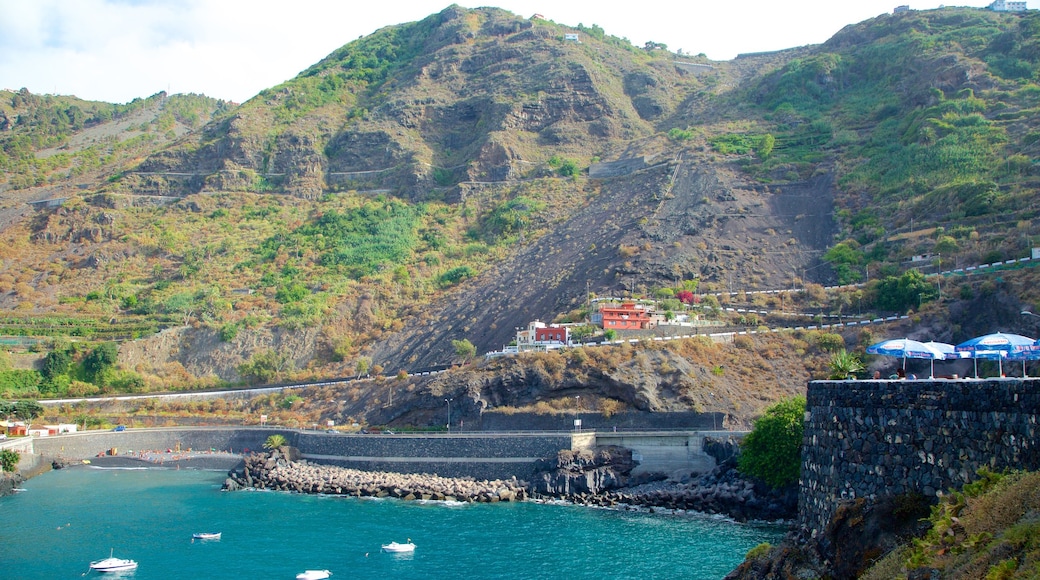 Garachico featuring boating, general coastal views and mountains