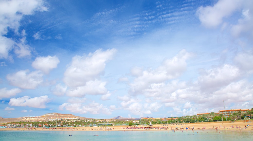 Caleta de Fuste que inclui uma praia e paisagens litorâneas