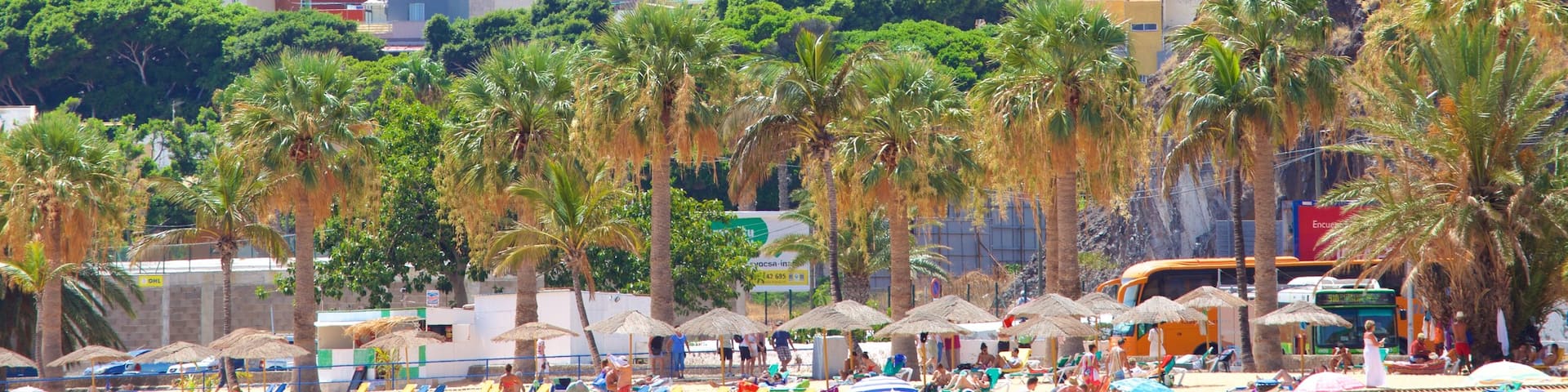 Teresitas Beach featuring a coastal town