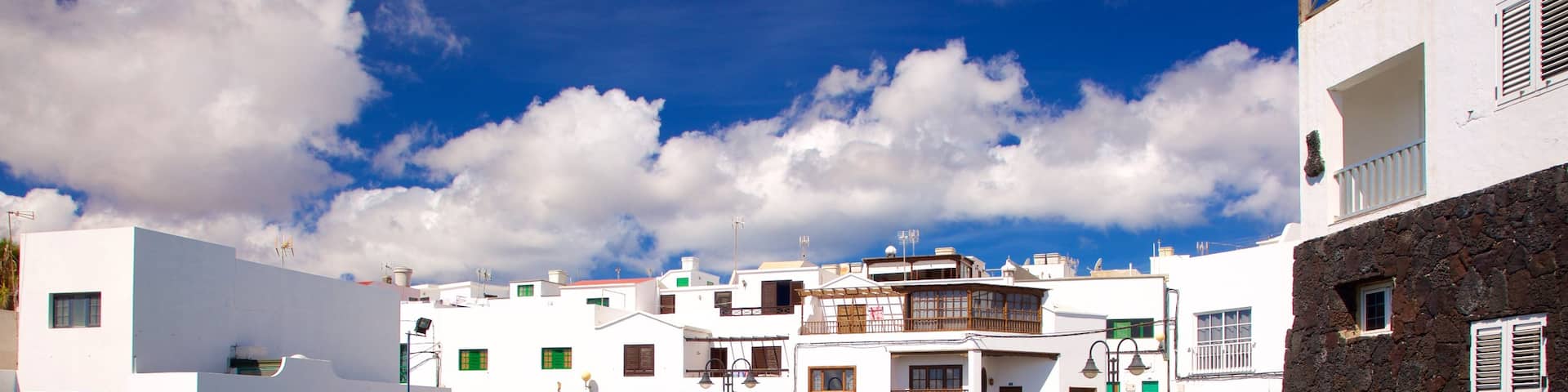 Lanzarote featuring rocky coastline, general coastal views and a coastal town