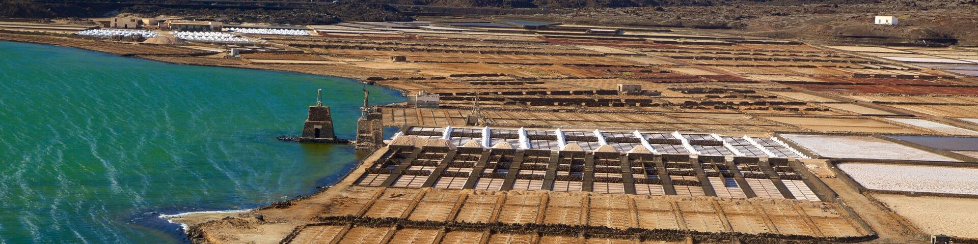 Teguise which includes general coastal views and tranquil scenes