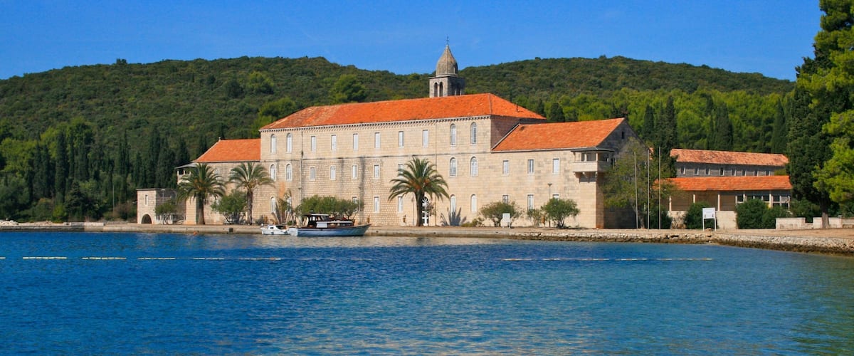 Croatia showing boating, heritage architecture and a house