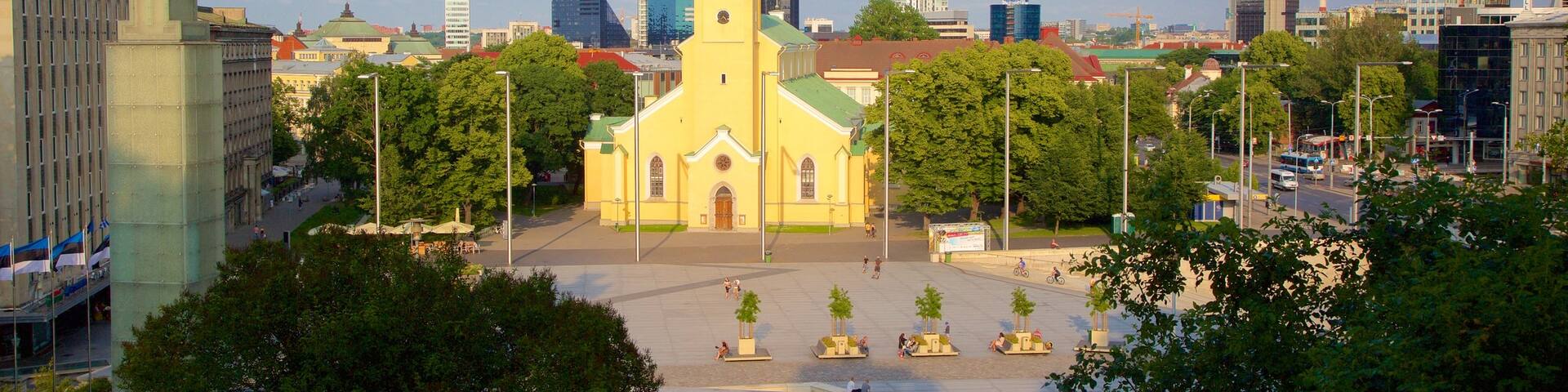 Tallinn featuring heritage architecture and a square or plaza