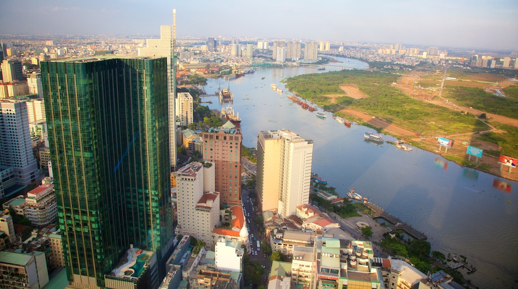 Saigon River featuring a city and a lake or waterhole