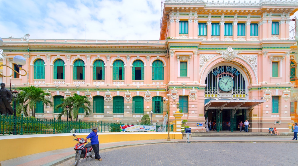 Saigon Central Post Office featuring heritage architecture