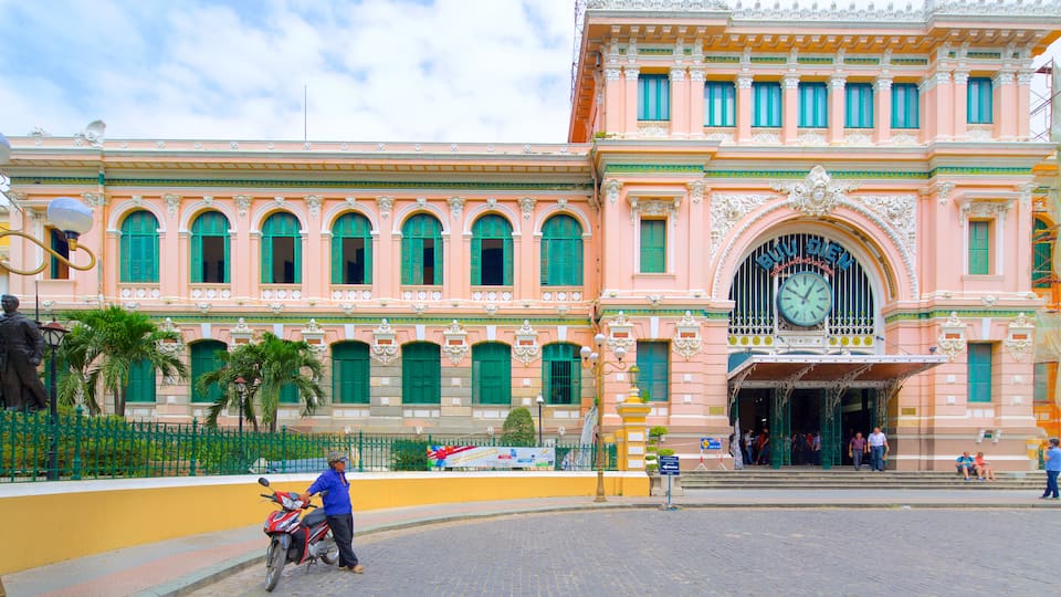 Saigon Central Post Office showing heritage architecture