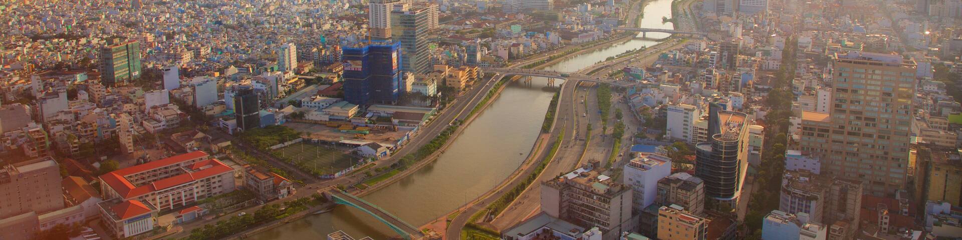 Saigon Skydeck featuring a river or creek and a city