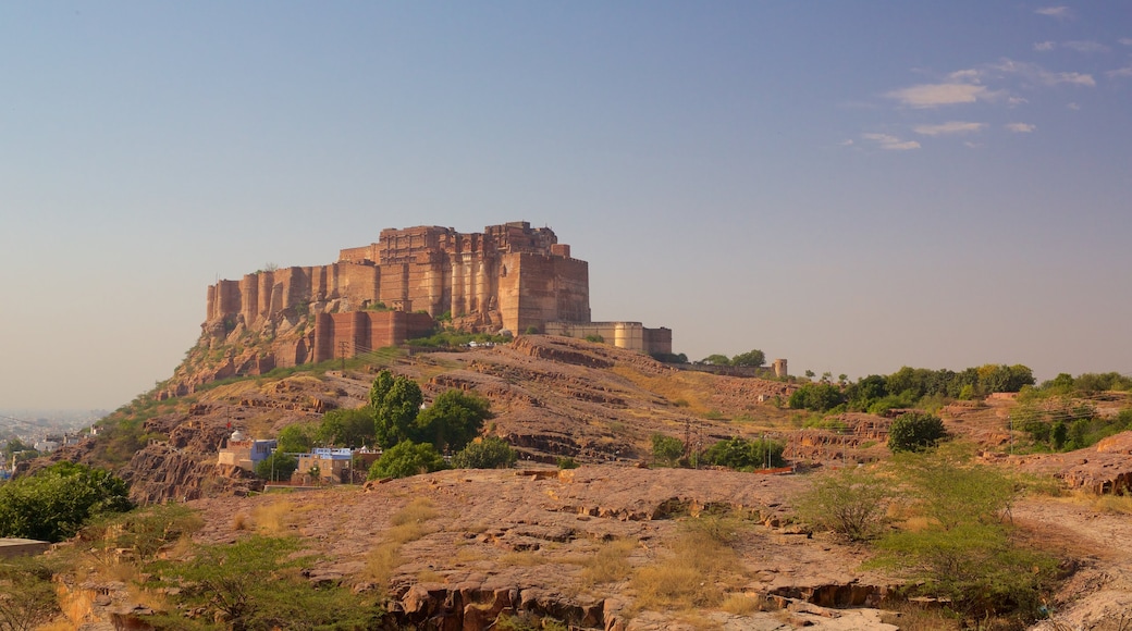 Mehrangarh Fort which includes desert views