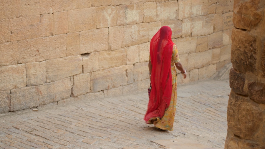 Jaisalmer Fort as well as an individual female