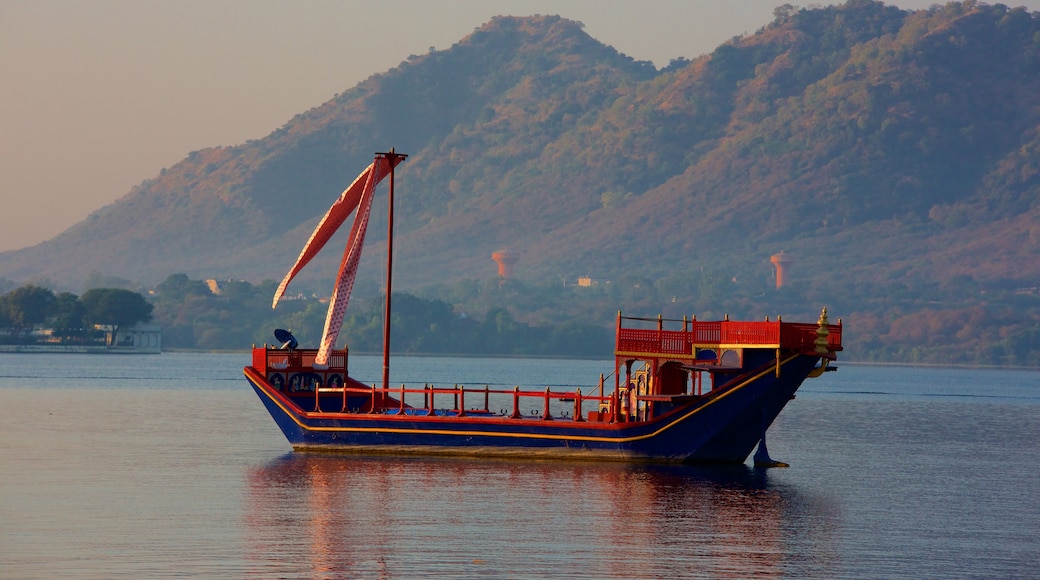 Lake Palace showing boating and a lake or waterhole