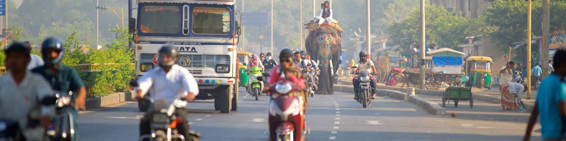 Gujarat showing street scenes