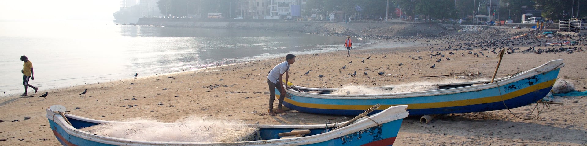 Mumbai which includes boating, a sandy beach and general coastal views