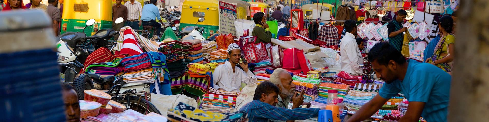 Manek Chowk featuring markets and a city