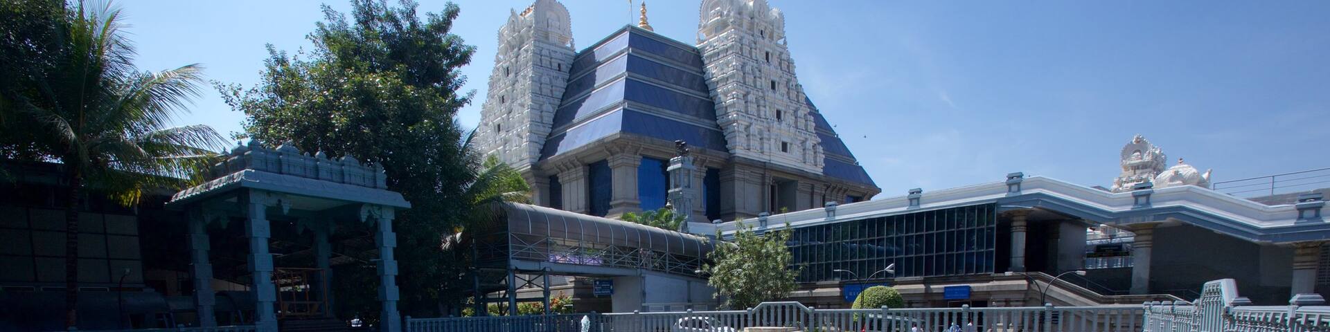 ISKCON Temple featuring a pool