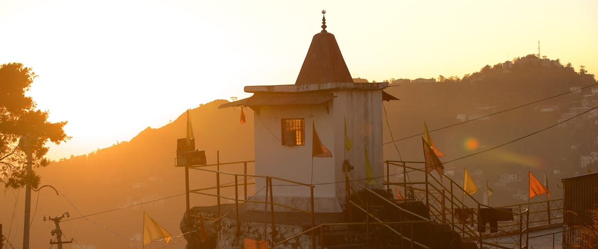 Gun Hill showing a sunset