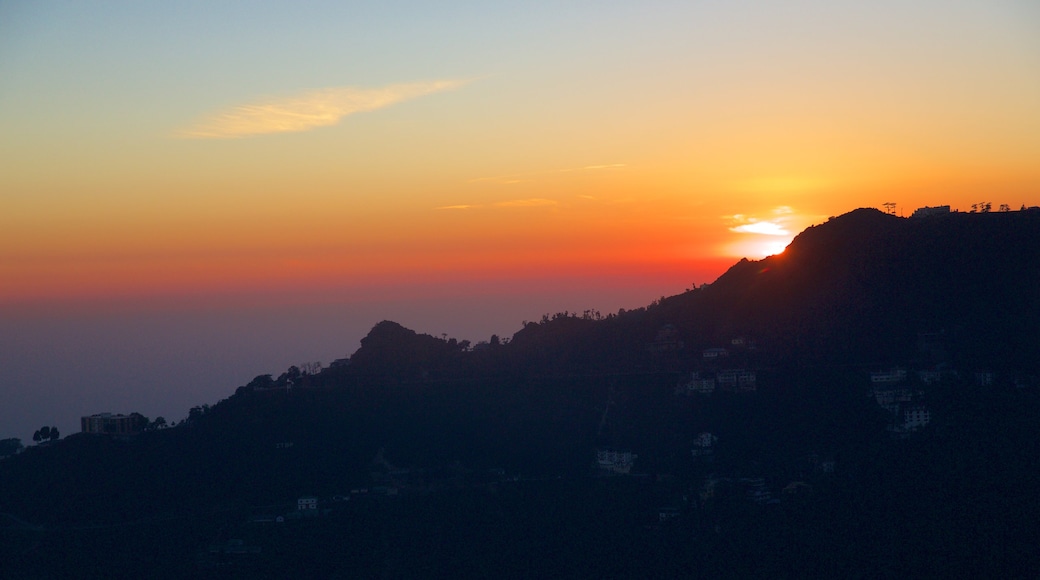 Gun Hill showing a sunset